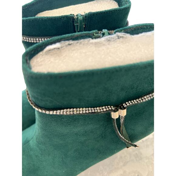 Allegra K Women's Bling Rhinestone Pointed Toe Stiletto Ankle Boots Size 9 - Picture 10 of 12